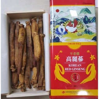 Hồng Sâm Củ Khô Hộp Thiếc Daedong 300g Hàn Quốc, hồng sâm khô, hồng sâm củ