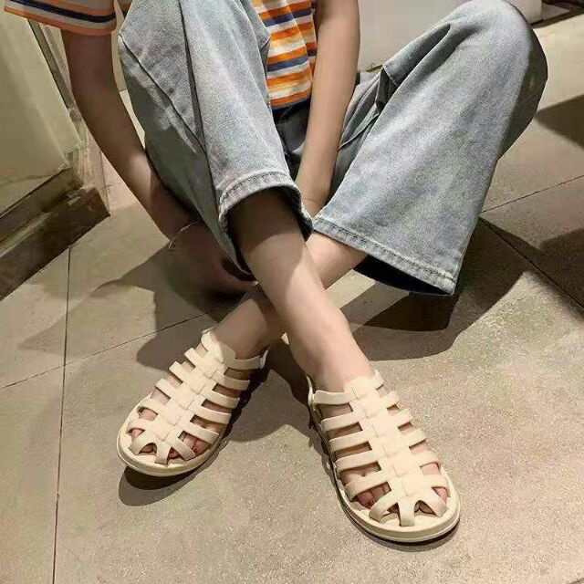 [Kèm video ảnh thật] Giày sandal rọ cao su dẻo đi 2 kiểu cực hot siêu sale ngày mưa