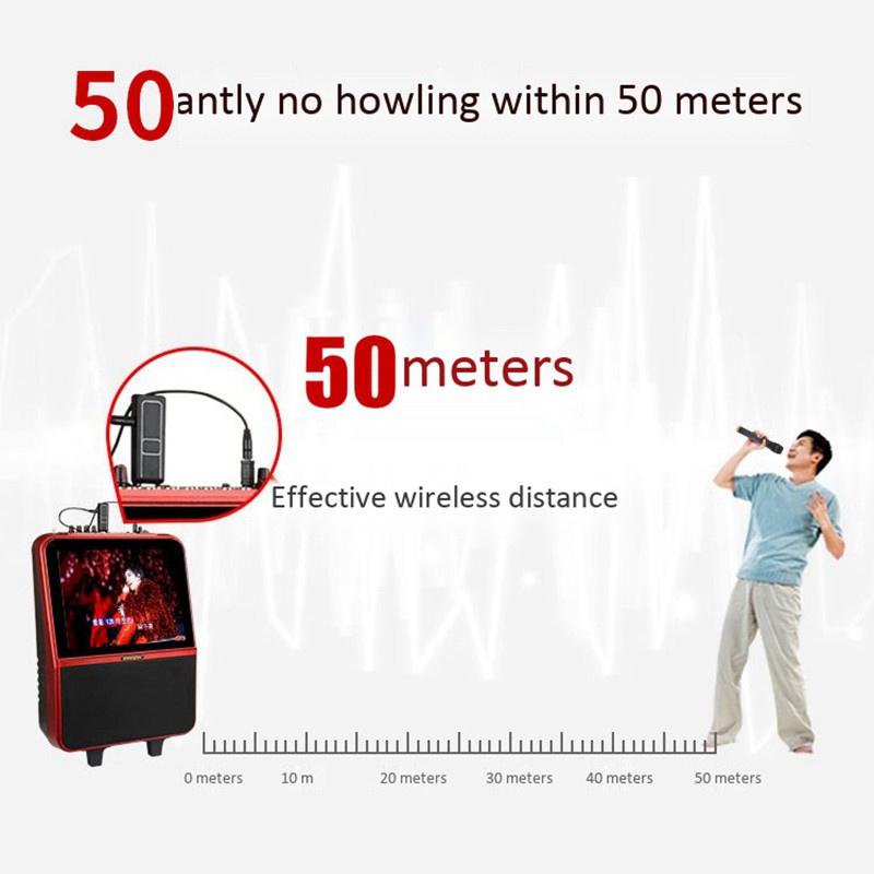 Micro Cầm Tay Vhf Không Dây Chuyên Nghiệp Kèm Phụ Kiện