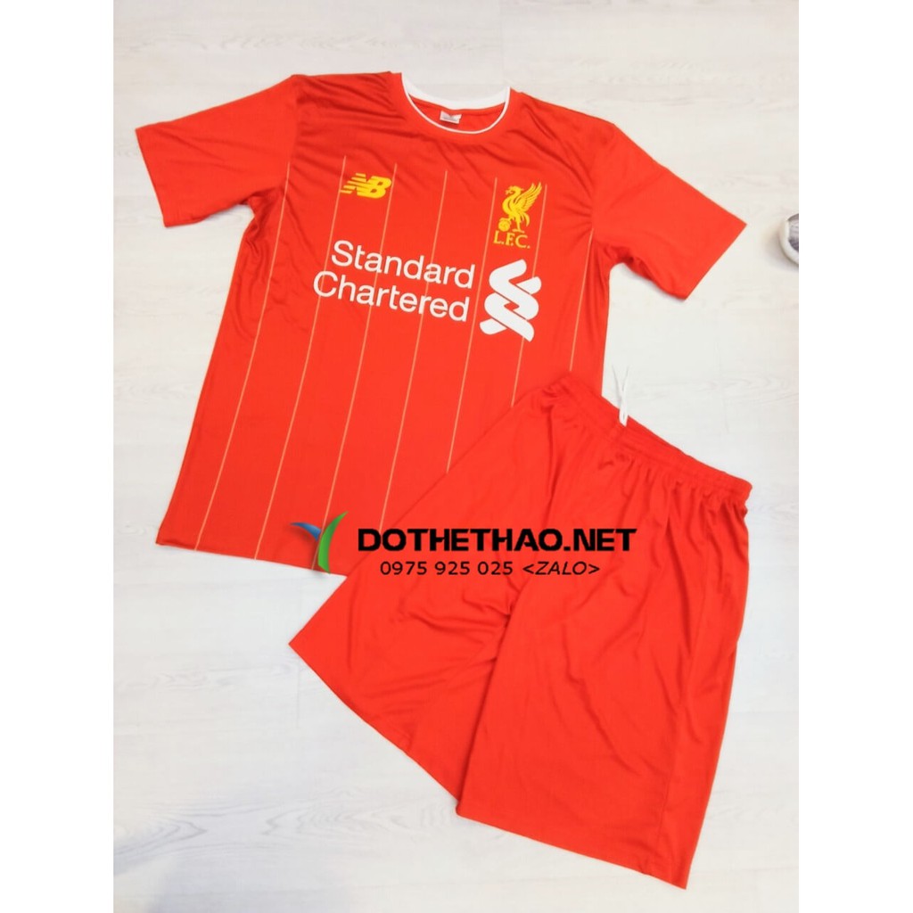 Bộ đồ đá banh đội bóng Liverpool nam big size, Bộ quần áo thể thao nam size lớn, Quần jogger nam 3 sọc tập gym
