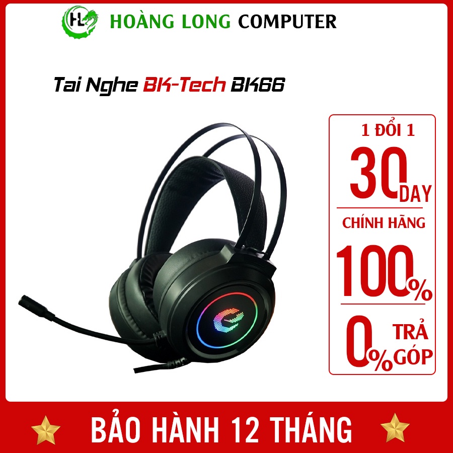 Tai Nghe Gaming Headphone Có Dây BK-Tech BK66 - Hoàng Long Computer