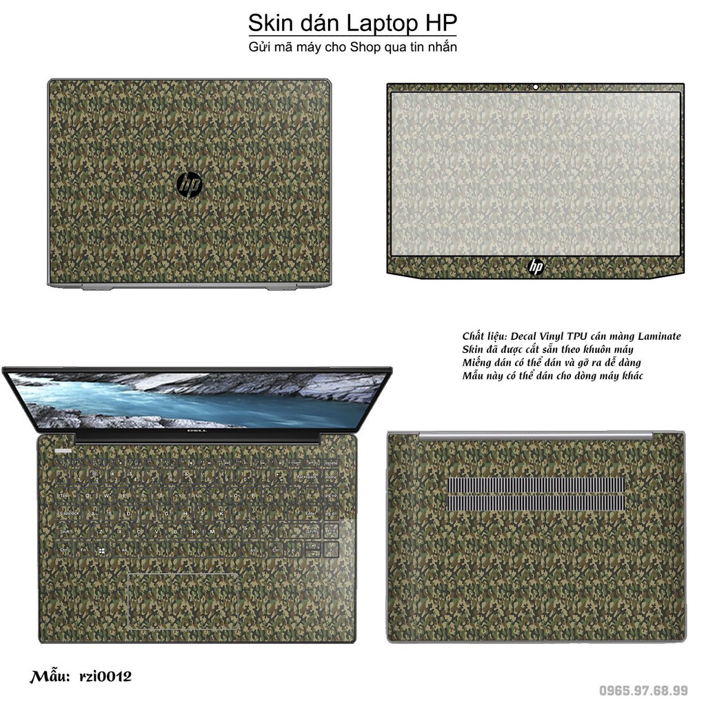 Skin dán Laptop HP in hình rằn ri _nhiều mẫu 4 (inbox mã máy cho Shop)