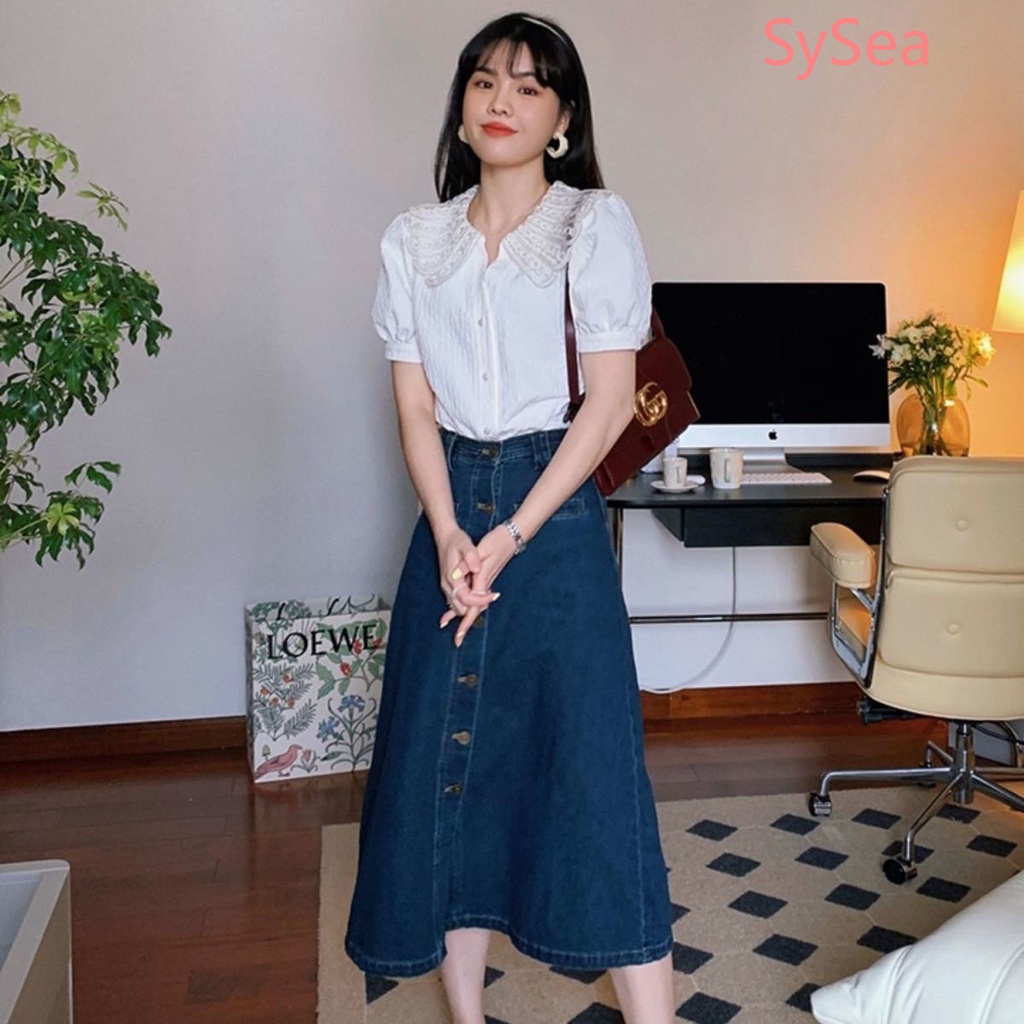 Áo Kiểu Phối Ren Plus Size Thời Trang Mùa Hè Phong Cách Vintage Cho Nữ