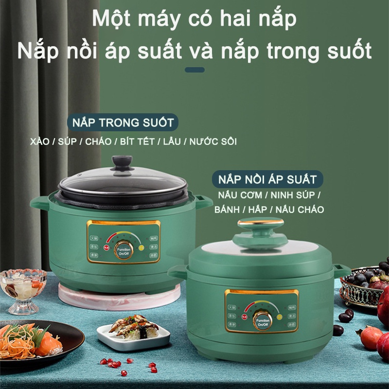 LONGJIU✔Nồi Áp Suất Điện Đa Năng 3L - Giá rẻ - Hàng chính hãng -Bảo hành 12 tháng