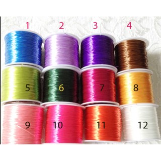 Dây cước thun lụa co giãn 0.5mm nhiều màu làm vòng tay, vòng cổ handmade, dây chun TPU [HCM]