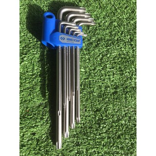 Bộ lục giác bông có lỗ loại dài Kingtony 20419PR 9 cây T10-T50