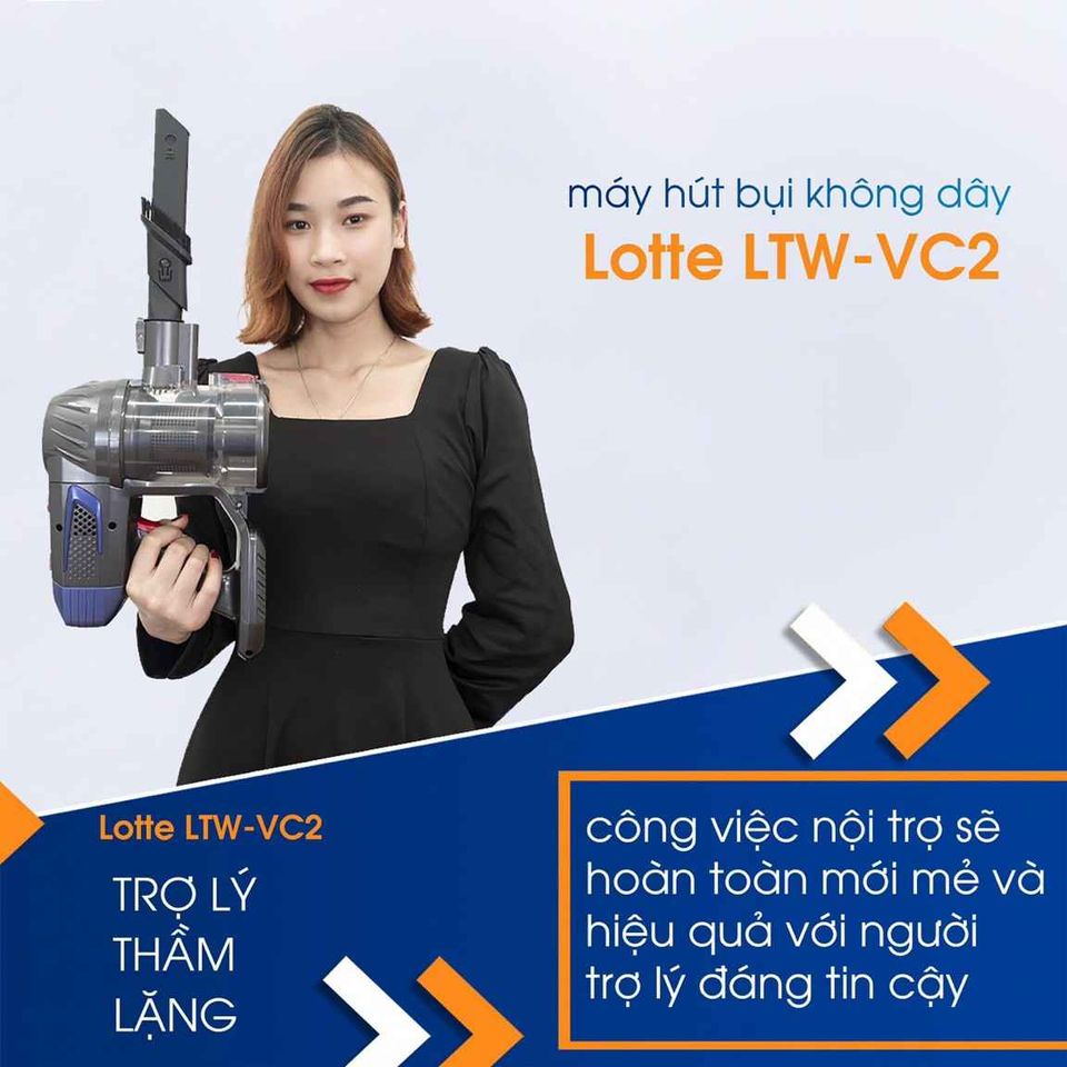 (SALE KHỦNG) Maý hút bụi không dây 2 TRONG 1 LOTTE_LTW-VC2