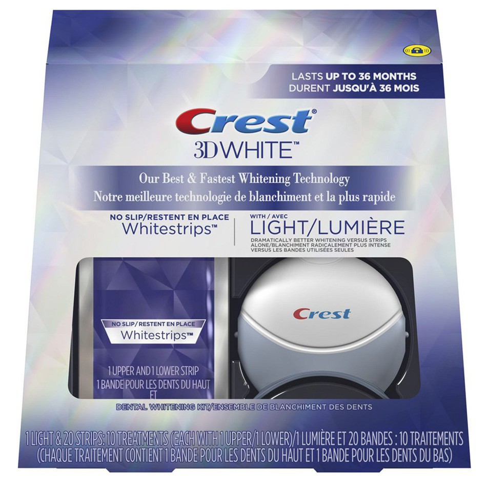 Miếng dán trắng răng Crest 3D White Mỹ