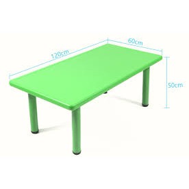 Bàn Nhựa Đúc Mầm Non Hình Chữ Nhật Nhập Khẩu