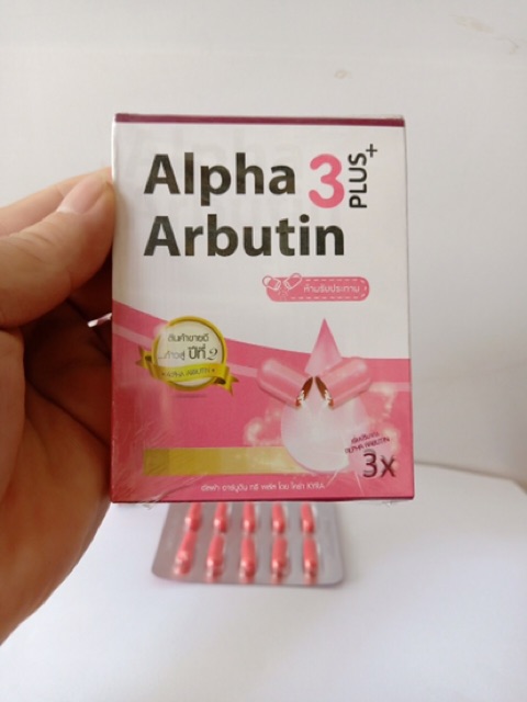 [Mã giảm 40% đơn 300K] Viên Bột Kích Trắng & Chống Nắng ALPHA ARBUTIN 3 Plus 10 viên/gói - Thái Lan