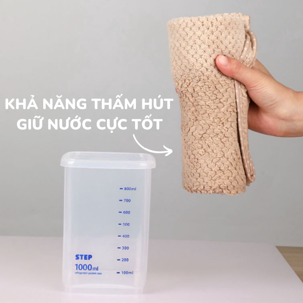 Khăn tắm lông cừu lớn sợi microfiber Hàn Quốc cao cấp mềm mịn bảo vệ da cho gia đình và cho bé