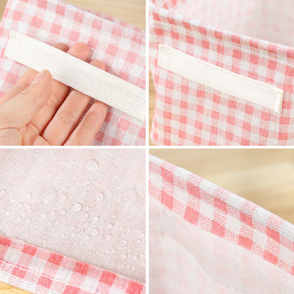 Giỏ đựng đồ bằng vải lanh cotton có thể gấp gọn tiện dụng
