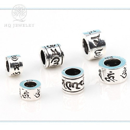 Charm bạc chặn lục tự đại minh chú - NQ Jewelry