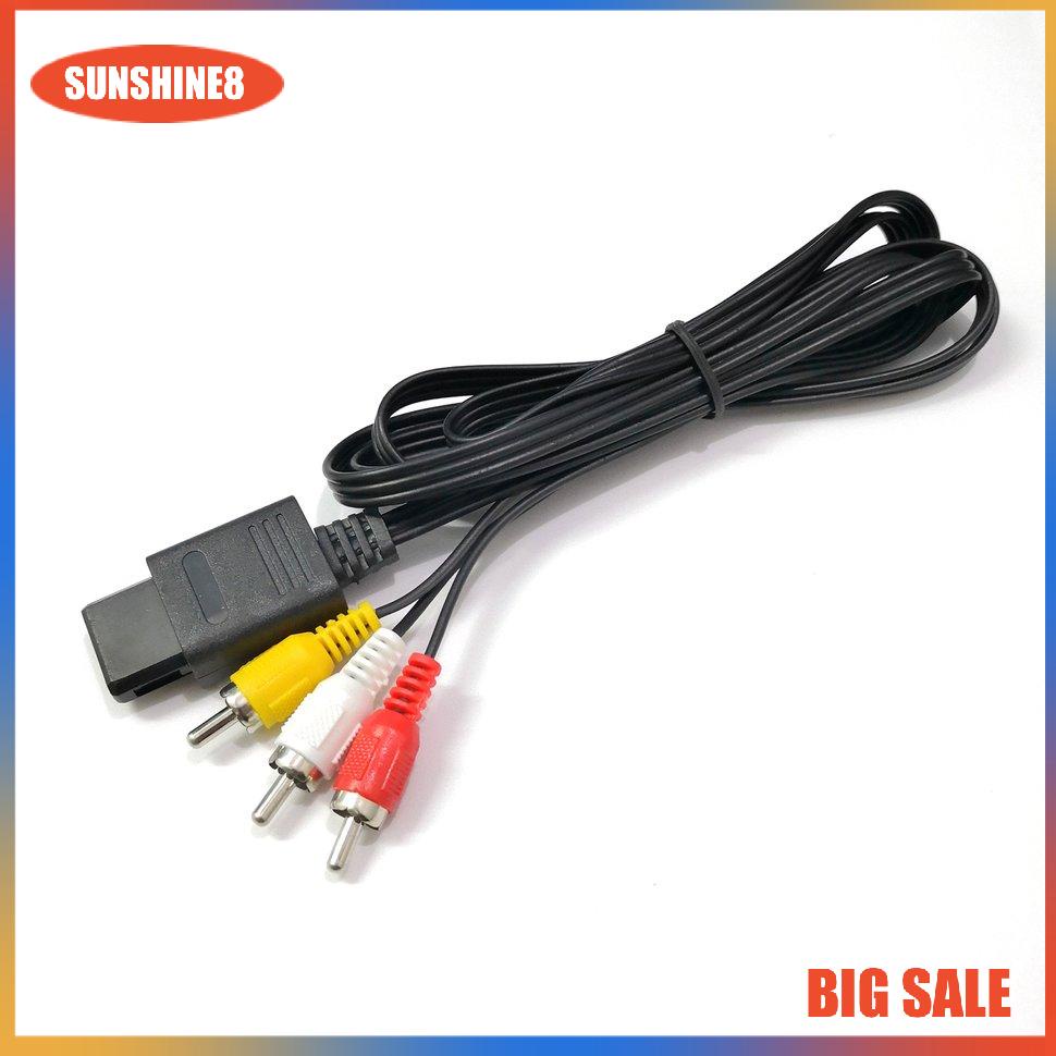 【SUN】N64 SNES 6FT RCA AV TV Audio Video Stereo Cable Cord Suitable Accessories