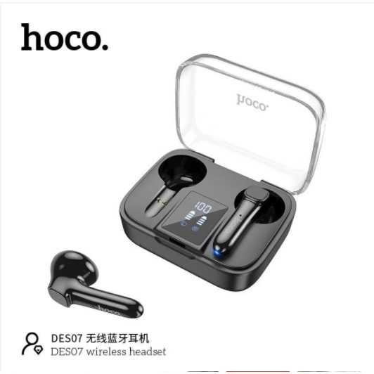 Tai Nghe Bluetooth TWS Hoco DES07 V5.0 Pin 280mAh Kiểu Dáng Thời Thượng - BẢO HÀNH CHÍNH HÃNG