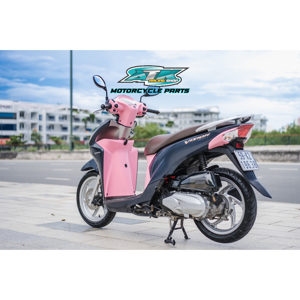 Full bộ 6 món nhựa nhám màu cho xe Vision đời 2014 đén 2022 3 màu, xanh , cam , hồng cá tính