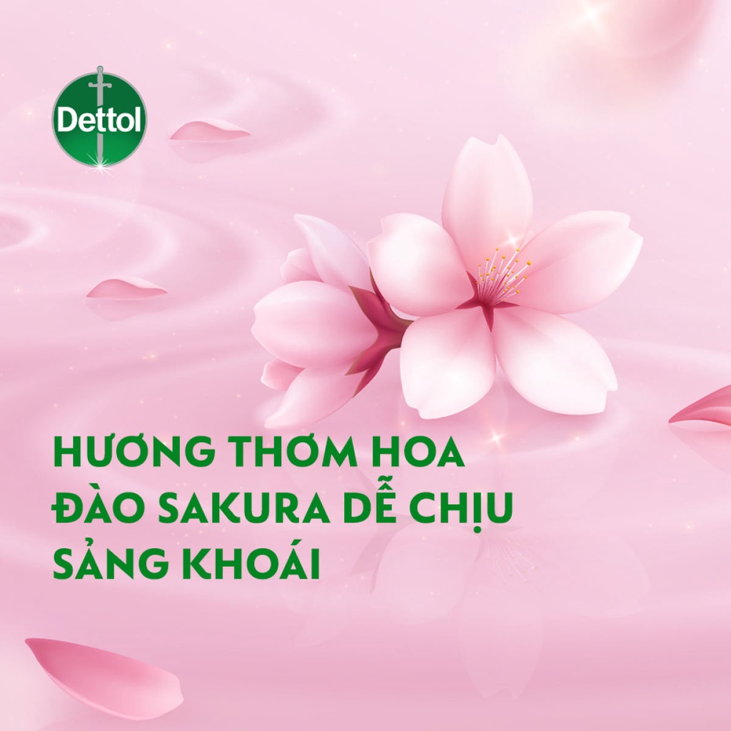 Combo 5 bánh Xà bông cục Dettol Kháng khuẩn dưỡng da (Hồng) 100g