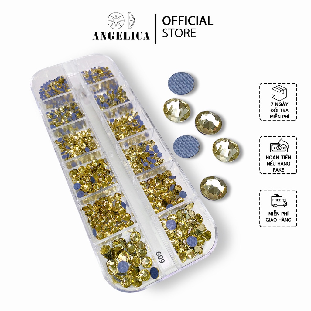 Đá Chân Lưới Nail 12 Khía Jonquil Đính Móng ANGELICA 609