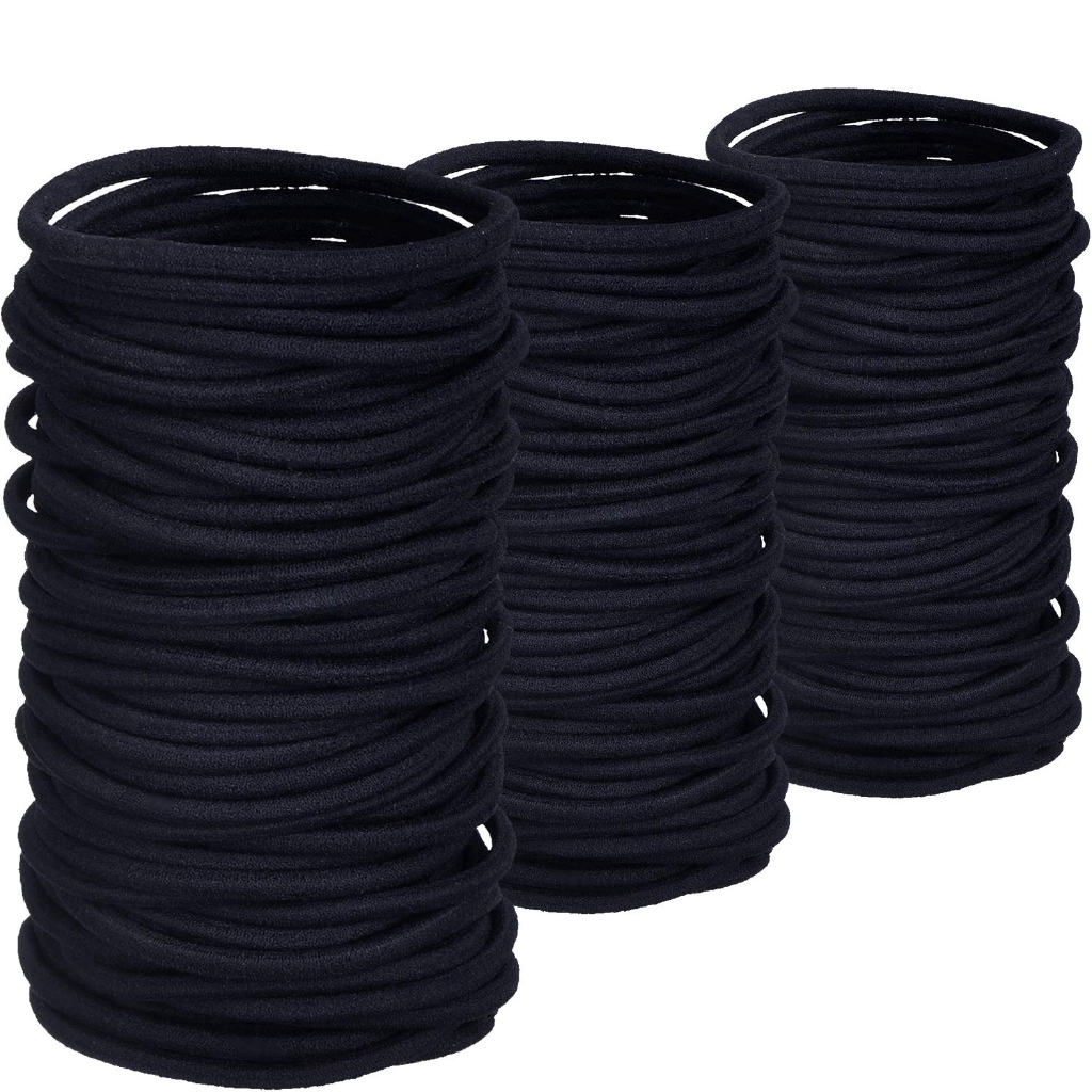 Set 50 Dây Buộc Tóc Co Giãn Màu Đen Dành Cho Nữ