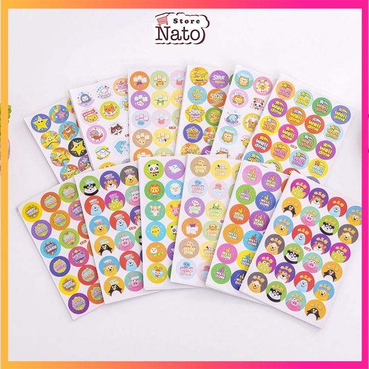 Túi sticker  dán nhiều hình đáng yêu cho bé NATO STK02