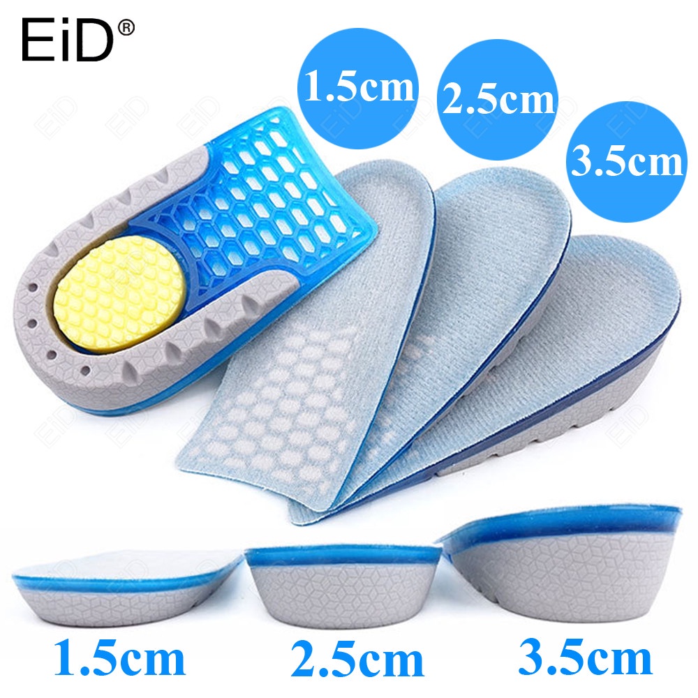 Miếng silicone Trong Suốt Lót Giày Tăng Chiều Cao 1.5 / 2.5 / 3.5cm
