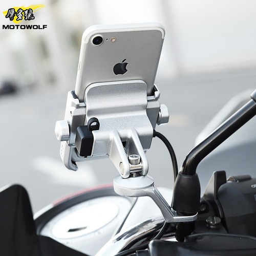 Giá đỡ điện thoại trên xe máy, chống nước,Kẹp điện thoại gắn xe máy C2 Kèm Sạc USB chống rung giảm sốc chắc chắn 360 độ