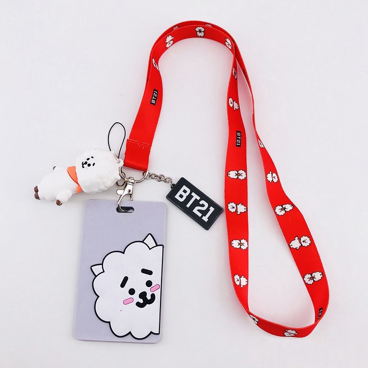 BTS BT21 Dây Đeo Thẻ Hành Lý In Hình Các Nhân Vật Bt21 Của Bts