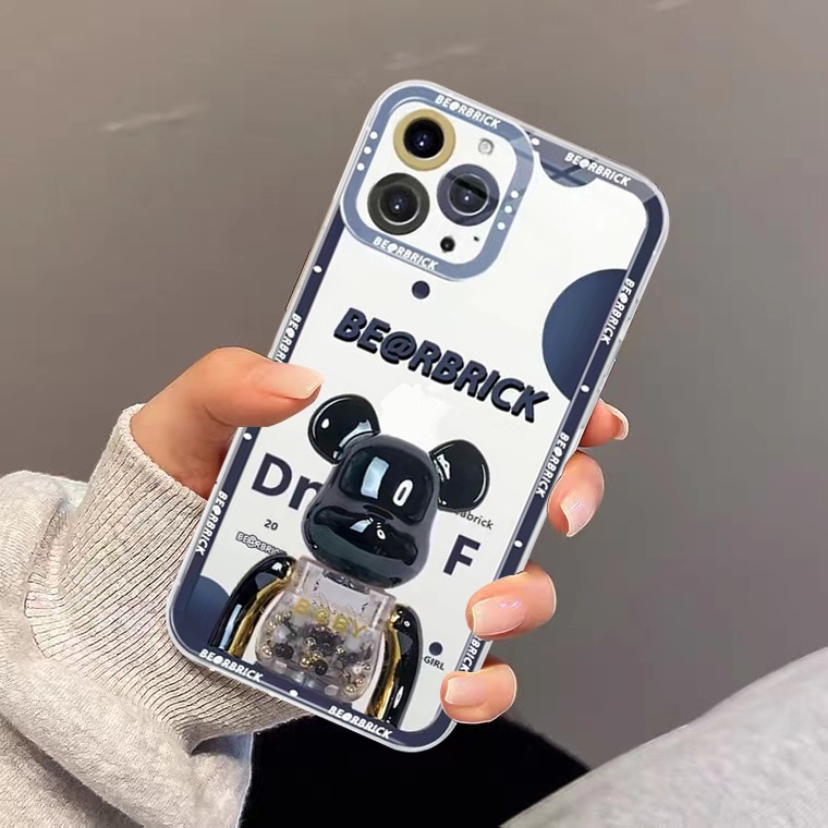 Ốp Điện Thoại TPU Silicon Mềm Chống Sốc Hình Gấu Sang Trọng Thời Trang Cho iPhone 11 12 13 Pro Max Mini XR X 6 6S 7 8 Plus XS Max