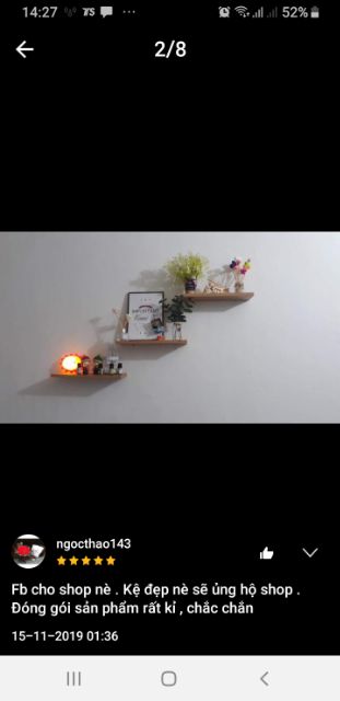 KỆ TRANG TRÍ 3 THANH 34 X 15CM