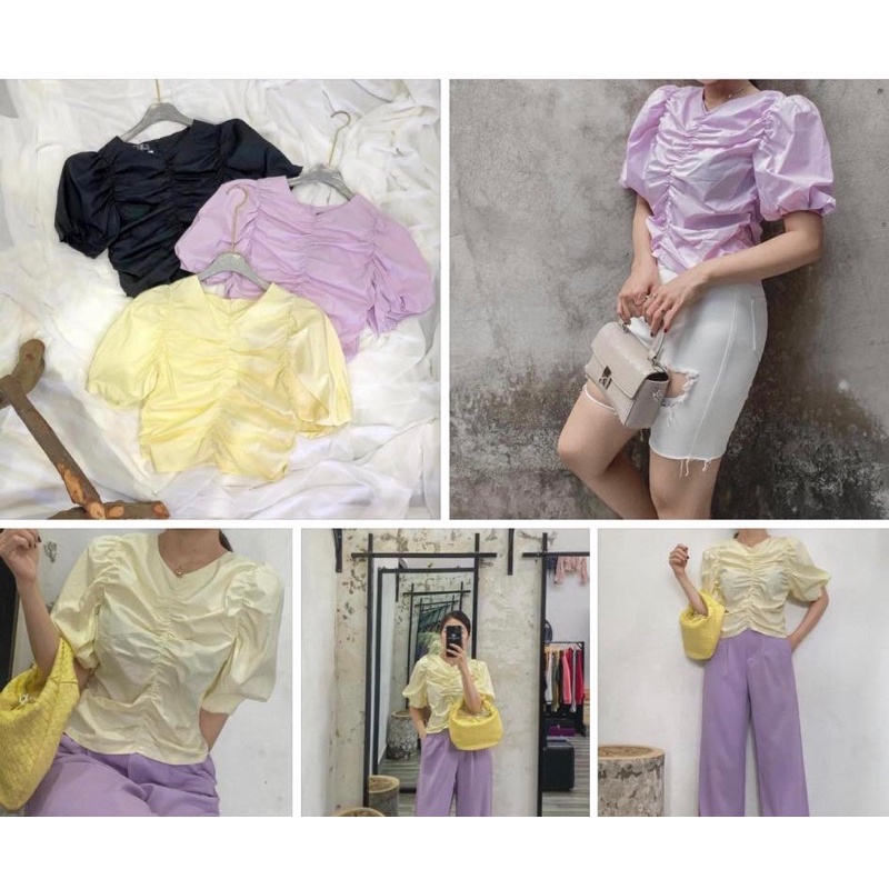 Áo kiểu màu tím