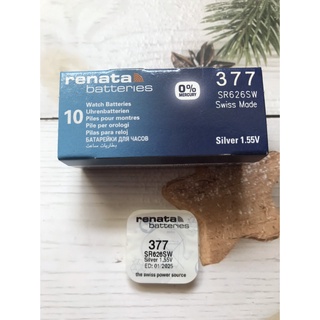 Pin đồng hồ Renata 626 377 SR626SW AG4 silver oxide 1.55V chính hãng Renata Thụy Sĩ - Vỉ 1 viên