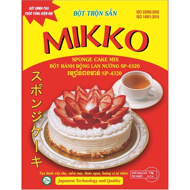 Bột bánh bông lan nướng SP-4320 Mikko Hương Xưa 1kg