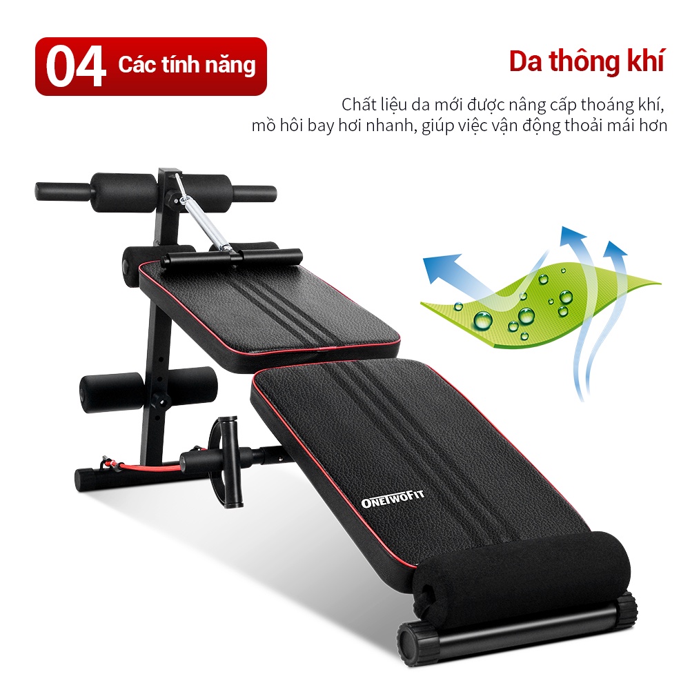 OneTwoFit Ghế tập có thể gập lại Ghế tập bụng đa chức năng Ghế tập bụng Thiết bị tập thể dục tại nhà OT184