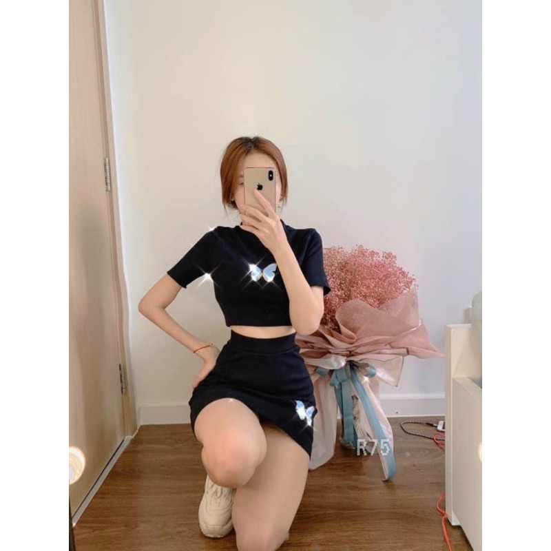 [ Mã FAMAYWA2 giảm 10K đơn 50K] SET VÁY THÊU HÌNH BƯỚM | BigBuy360 - bigbuy360.vn