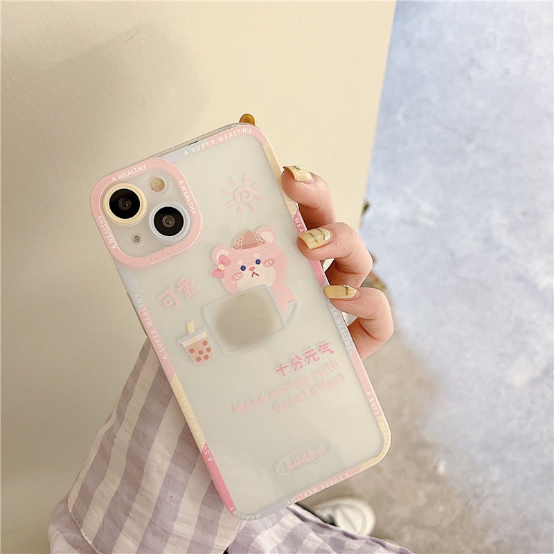 Ốp lưng iphone ốp Điện Thoại Trong Suốt Hình Gấu Hoạt Hình Cho iPhone 14 13 12 11 PROMAX XS XR XSMAX SE2020 6 7 8PLUS