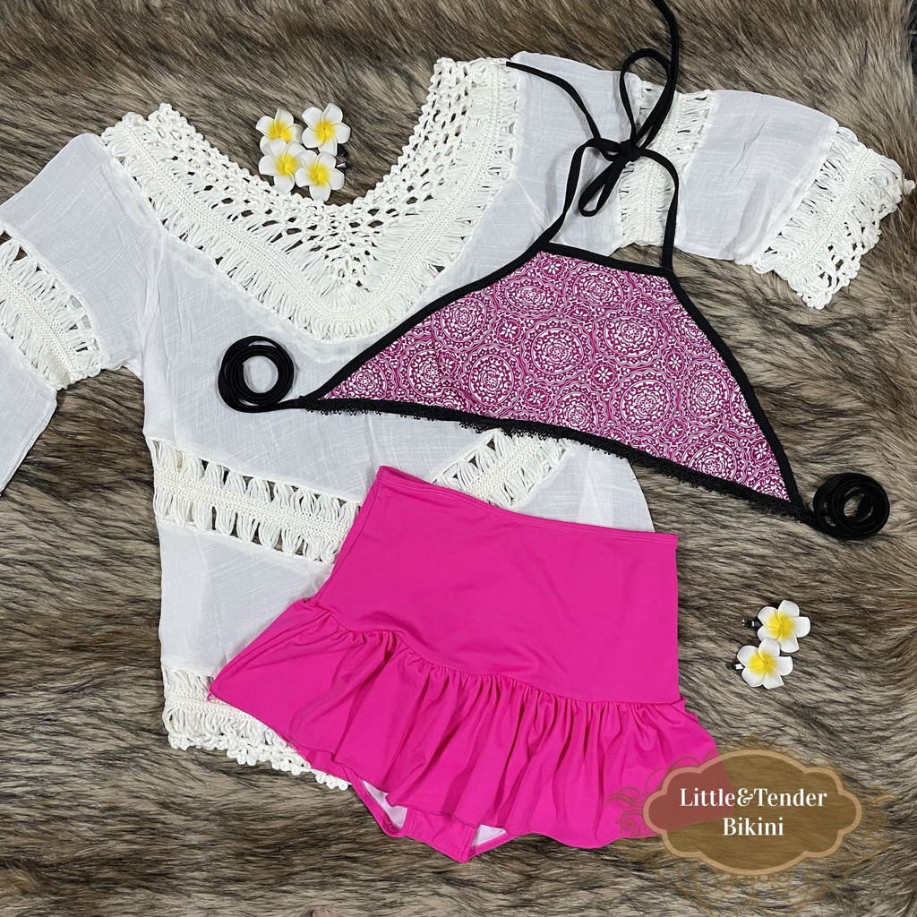 {Không gồm áo khoác} Bikini hai mảnh tone tím bắt mắt