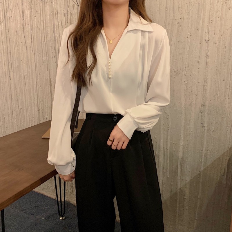 [SẴN] Áo kiểu sơ mi nữ Ulzzang Quảng Châu ASK2