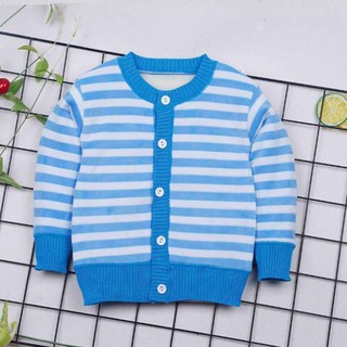 -Áo Khoác Dài Tay Họa Tiết Kẻ Sọc 3D Xinh Xắn Dành Cho Các Bé.