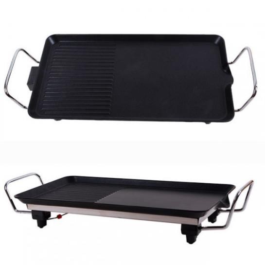 [Mua ngay] VỈ NƯỚNG ĐIỆN ELECTRIC BARBECUE PLATE - ĐEN - BẢO HÀNH 6 THÁNG - SIZE LỚN HIP MART