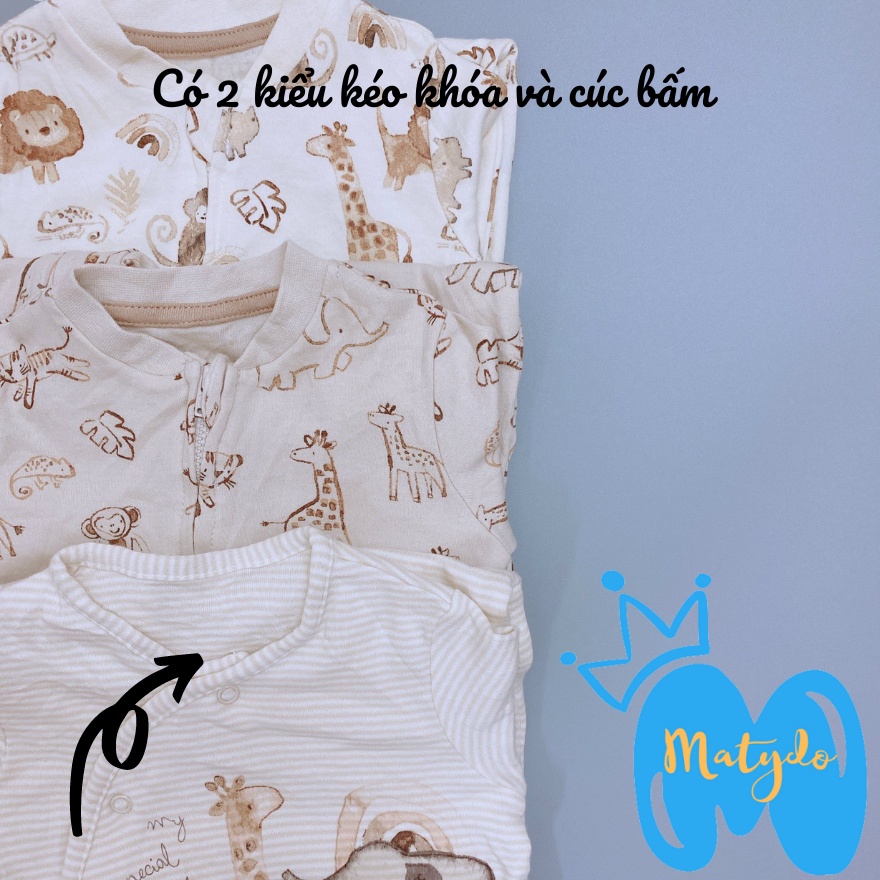 Body cho bé dài tay MATYDO sleepsuit phong cách Hàn cho trẻ sơ sinh bộ đồ liền thân từ 0 đến 12 tháng
