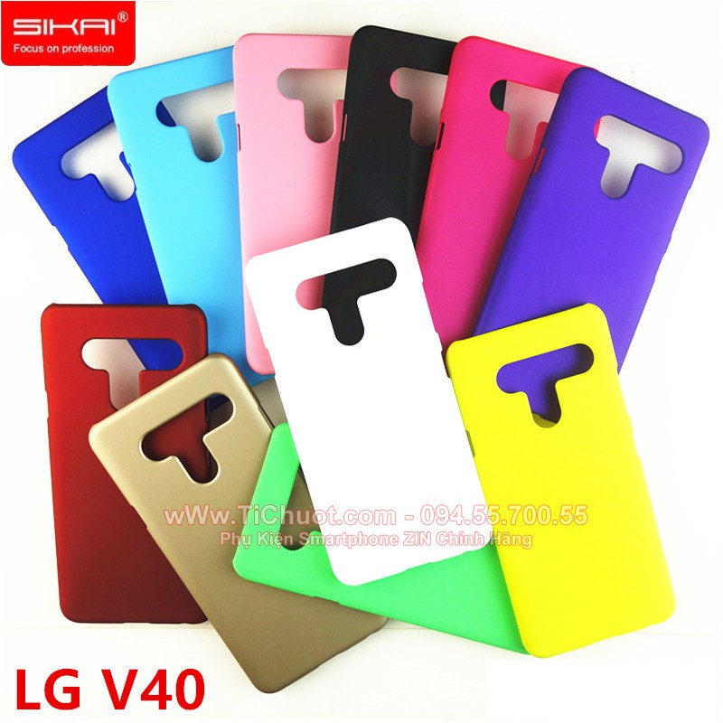 Ốp Lưng LG V40 ThinQ nhựa cứng phủ nhung mịn