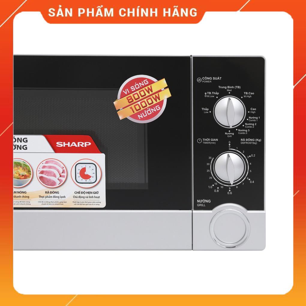 [Hỏa tốc 1 giờ] [FreeShip] Lò vi sóng Sharp R-G302VN-S 23 lít - hàng chính hãng - Bảo hành 12 tháng