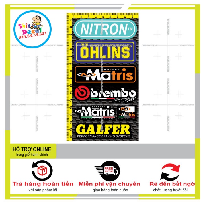 LOGO STICKER DÁN XE MÁY MINI M8 - SHINDECAL2