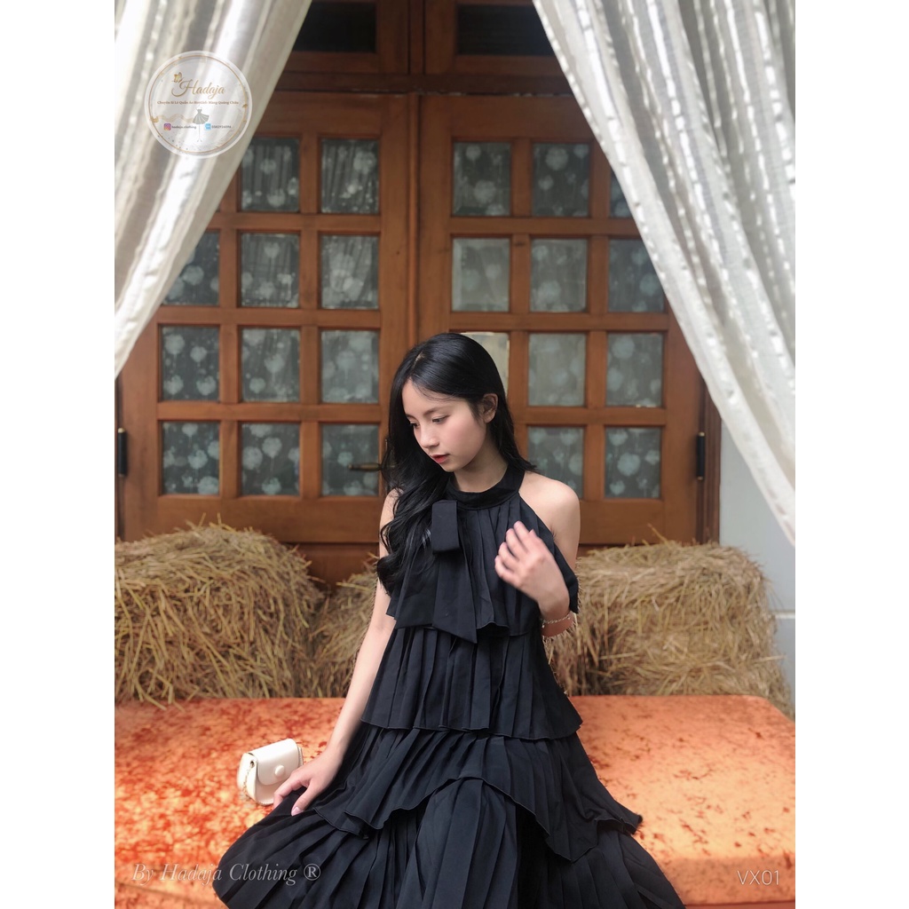 Đầm nữ babydoll 🌸 dáng xòe Hadaja thiết kế cao cấp chất vải cotton xịn sò sang trọng VX01