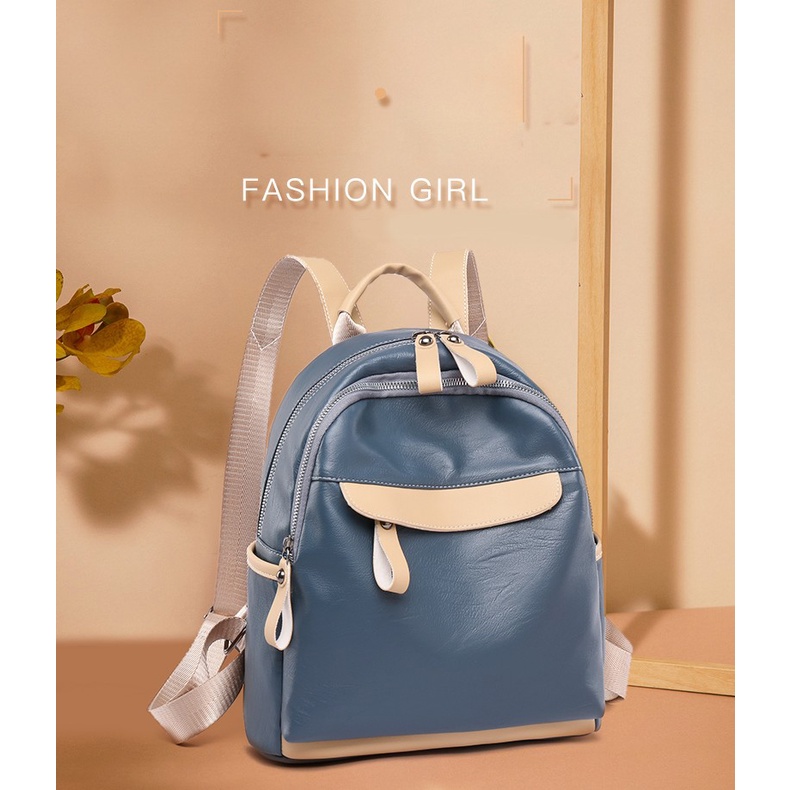 Ba Lô Da Mềm Thiết Kế Nhỏ Gọn Thời Trang Trẻ Trung Cho Nữ