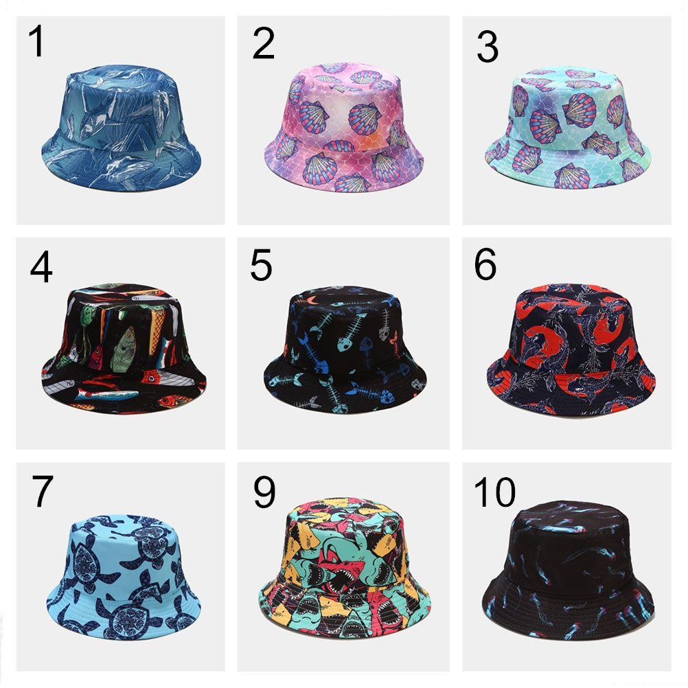 Nón Bucket In Hình Động Vật Biển Mùa Hè Có Thể Đảo Ngược