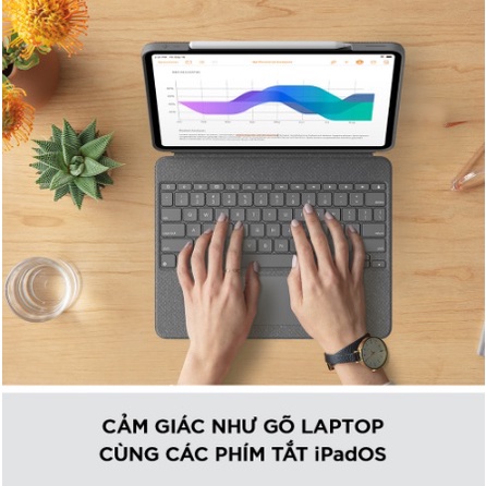Bao da kèm bàn phím logitech combo touch dành cho ipad pro 11 có trackpad