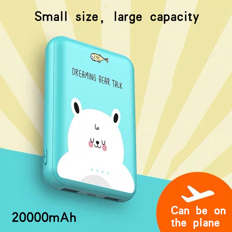 Pin Sạc dự phòng Y26 công suất lớn nhỏ 20000mAh kiểu dáng in hình động vật dễ thương nhỏ xinh