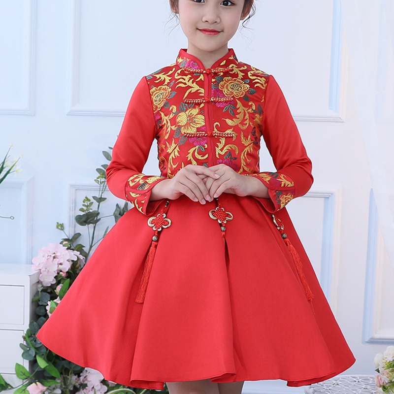 Đầm Hóa Trang Lolita Cổ Điển Không Vòng Màu Trắng Cho Bé Gái