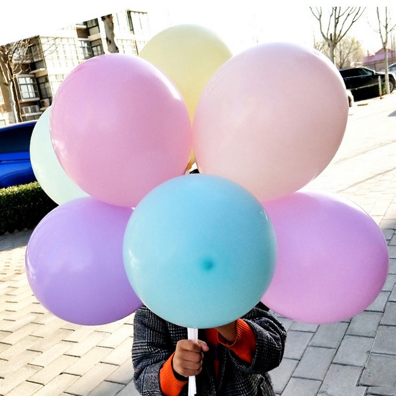 Set 100 bong bóng cao su màu sắc ngọt ngào kích thước 10 inch dùng để trang trí tiệc cưới / sinh nhật